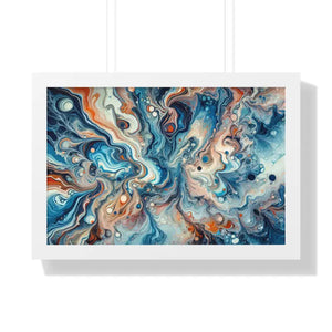 Fluid Abstract Artwork Gallery Canvas Wraps Beach Decor by Dipaliz - 24″ x 16″ / White - Posters Prints & Visual