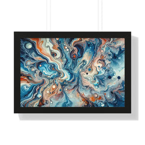 Fluid Abstract Artwork Gallery Canvas Wraps Beach Decor by Dipaliz - 24″ x 16″ / Black - Posters Prints & Visual