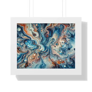 Fluid Abstract Artwork Gallery Canvas Wraps Beach Decor by Dipaliz - 14″ x 11″ / White - Posters Prints & Visual
