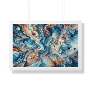 Fluid Abstract Artwork Gallery Canvas Wraps Beach Decor by Dipaliz - 30’’ x 20’’ / White - Posters Prints & Visual
