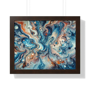 Fluid Abstract Artwork Gallery Canvas Wraps Beach Decor by Dipaliz - 20’’ x 16’’ / Walnut - Posters Prints & Visual