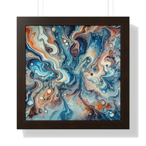 Fluid Abstract Artwork Gallery Canvas Wraps Beach Decor by Dipaliz - 16″ x / Walnut - Posters Prints & Visual