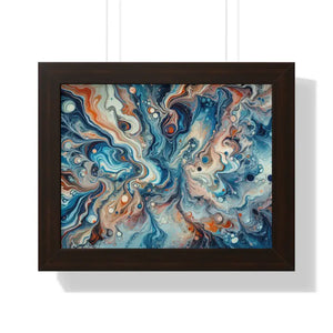 Fluid Abstract Artwork Gallery Canvas Wraps Beach Decor by Dipaliz - 14″ x 11″ / Walnut - Posters Prints & Visual