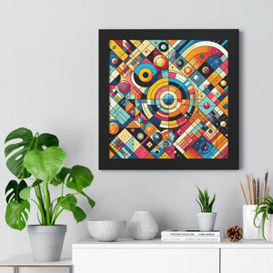 Poster - Gallery Canvas Wraps Geometric Framed Horizontal by Dipaliz 16″ x / Black