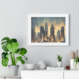 Gallery Canvas Wraps Modern City Skyline Framed Poster - Dipaliz - Posters Prints & Visual Artwork