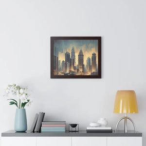 Gallery Canvas Wraps Modern City Skyline Framed Poster - Dipaliz - Posters Prints & Visual Artwork