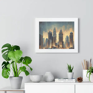 Gallery Canvas Wraps Modern City Skyline Framed Poster - Dipaliz - Posters Prints & Visual Artwork