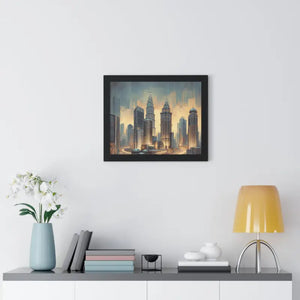 Gallery Canvas Wraps Modern City Skyline Framed Poster - Dipaliz - Posters Prints & Visual Artwork