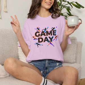 Game Day Tee, Sports Graphic T‑shirt with Athletes - T-shirts - m