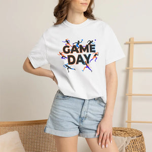 Game Day Tee, Sports Graphic T‑shirt with Athletes - T-shirts - m