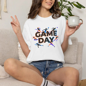 Game Day Tee, Sports Graphic T‑shirt with Athletes - T-shirts - m