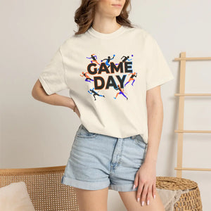 Game Day Tee, Sports Graphic T‑shirt with Athletes - T-shirts - m