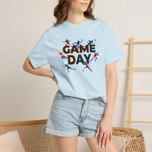 Game Day Tee, Sports Graphic T‑shirt with Athletes - T-shirts - m