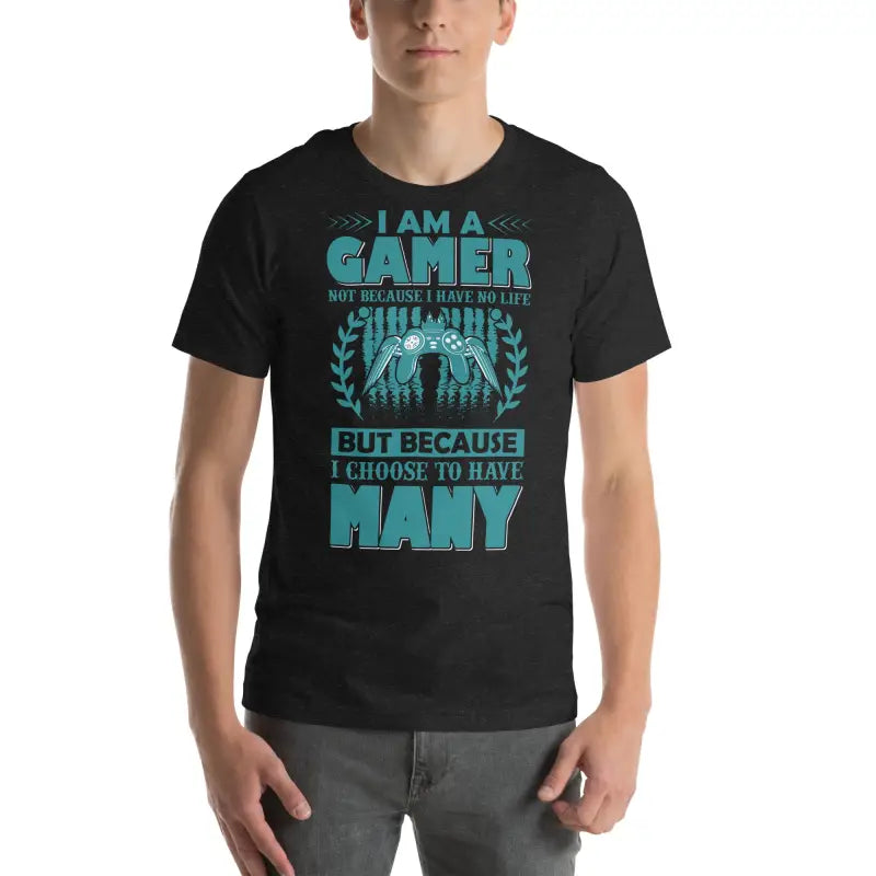 Unleash Style: Trendy Unisex Gamer Tee for All Players - Black Heather / s T-shirts