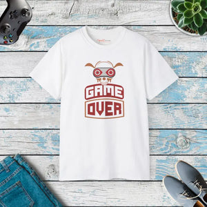 Game Over Unisex Ultra Cotton Tee Bold Print Comfort - Dipaliz - White / s - T-shirts