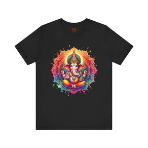 Ganesha Tee Short Sleeve Jersey Spiritual Comfort - Dipaliz - T-shirts