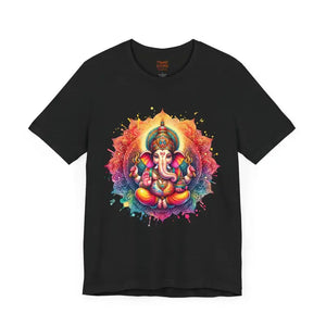 Ganesha Tee Short Sleeve Jersey Spiritual Comfort - Dipaliz - T-shirts