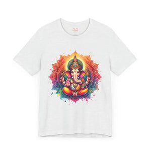 Ganesha Tee Short Sleeve Jersey Spiritual Comfort - Dipaliz - T-shirts