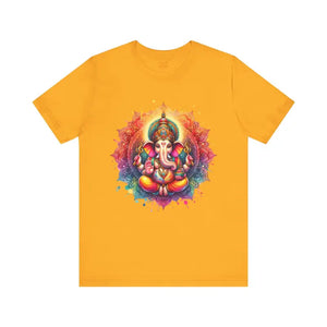 Ganesha Tee Short Sleeve Jersey Spiritual Comfort - Dipaliz - T-shirts