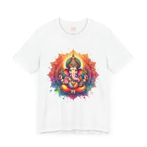 Ganesha Tee Short Sleeve Jersey Spiritual Comfort - Dipaliz - T-shirts