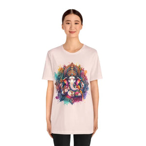 Ganpati Tee Short Sleeve Jersey - Spiritual Style - Dipaliz - Soft Pink / s - T-shirts