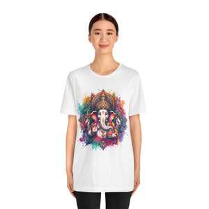 Ganpati Tee Short Sleeve Jersey - Spiritual Style - Dipaliz - White / s - T-shirts