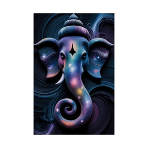 Poster - Ganesha Galaxy Matte Vertical Indian Elephant Art Dipaliz