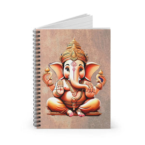Spiral Ruled Line Paper Notebook Ganesha Design - Dipaliz - Notebooks & Notepads