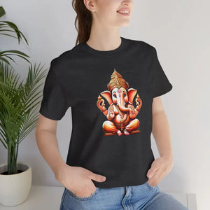 Ganesha Jersey Short Sleeve Tee Groovy Vibes Magic - Dipaliz - Dark Grey Heather / s - T-shirts