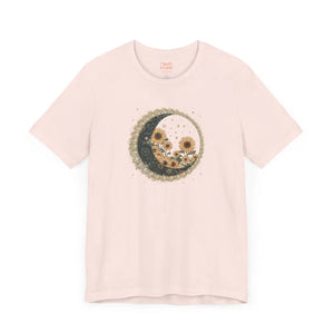 Soft Cotton Moonlit Garden Tee - Floral Comfort - Dipaliz - T-shirts