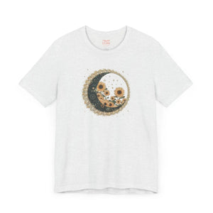 Soft Cotton Moonlit Garden Tee - Floral Comfort - Dipaliz - T-shirts
