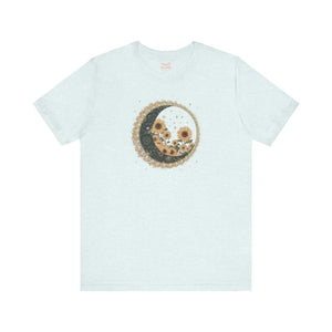 Soft Cotton Moonlit Garden Tee - Floral Comfort - Dipaliz - T-shirts