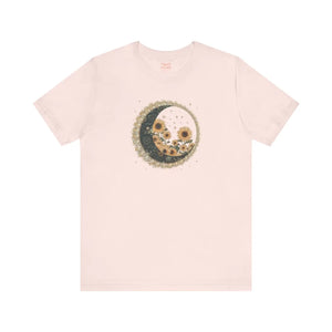 Soft Cotton Moonlit Garden Tee - Floral Comfort - Dipaliz - T-shirts