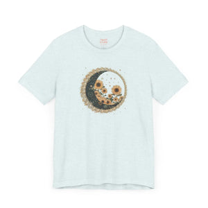 Soft Cotton Moonlit Garden Tee - Floral Comfort - Dipaliz - T-shirts
