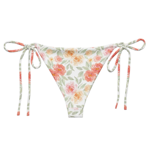 Garden Floral Recycled String Bikini Bottom - Swim Briefs - Xs