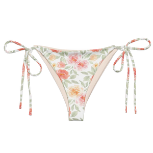 Garden Floral Recycled String Bikini Bottom - Swim Briefs - Xs