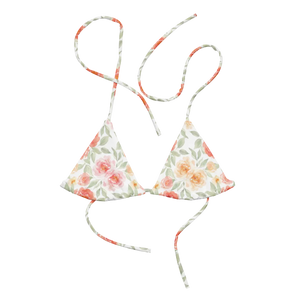 Garden Floral Recycled String Bikini Top | Upf50+ Padded - Swimwear Tops - Xs