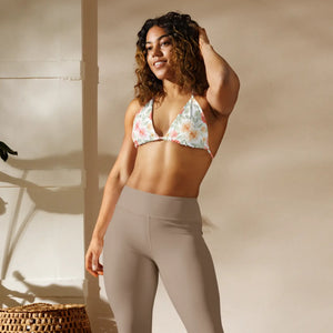 Garden Floral Recycled String Bikini Top | Upf50+ Padded - Swimwear Tops - Xs