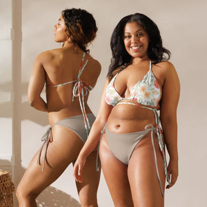 Garden Floral Recycled String Bikini Top | Upf50+ Padded - Swimwear Tops - Xs
