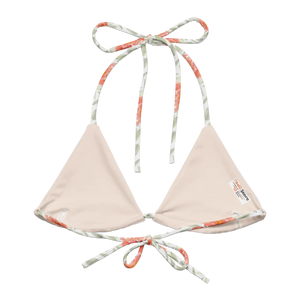 Garden Floral Recycled String Bikini Top | Upf50+ Padded - Swimwear Tops - Xs