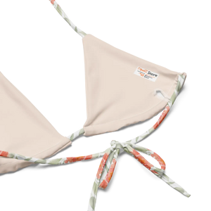 Garden Floral Recycled String Bikini Top | Upf50+ Padded - Swimwear Tops - Xs