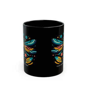 Dragonfly Black Ceramic Mug - 15oz Magical Mornings - Dipaliz