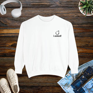 Soft Garment-dyed Sweatshirt - i Asked! Casual Wear - Dipaliz - Sweatshirts - s
