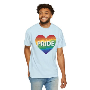 Rainbow Gay Pride Tee - Bold Colorful Cotton Comfort - Dipaliz - Chambray / s - T-shirts