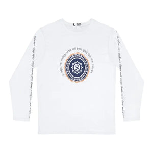Mens Long Sleeve Brushed Polyester Om Tee - Spiritual Style - Dipaliz - T-shirts