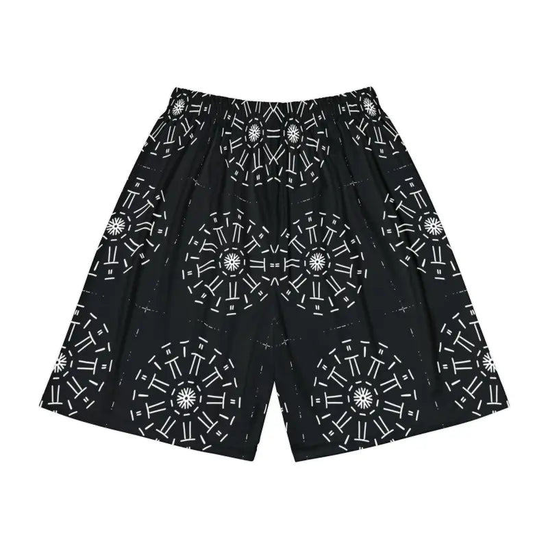 Unleash your Potential in Men’s White Pattern Sports Shorts - All Over Prints