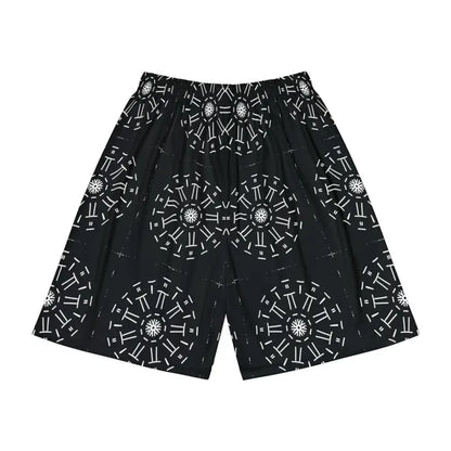 Unleash your Potential in Men’s White Pattern Sports Shorts - All Over Prints