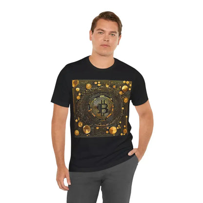 Geek Chic: Unisex Jersey Short Sleeve Bitcoin Chip Tee - Black / s T-shirt