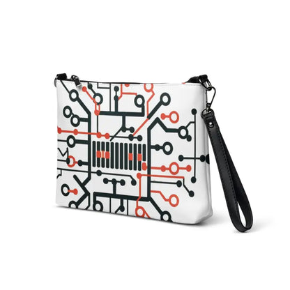 Geek Chic Crossbody: Electric Circuit Faux Leather Bag - Bags