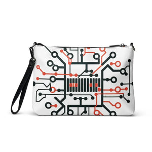 Crossbody Bag Electric Circuit Geometric Faux Leather Dipaliz - Cross Body Bags